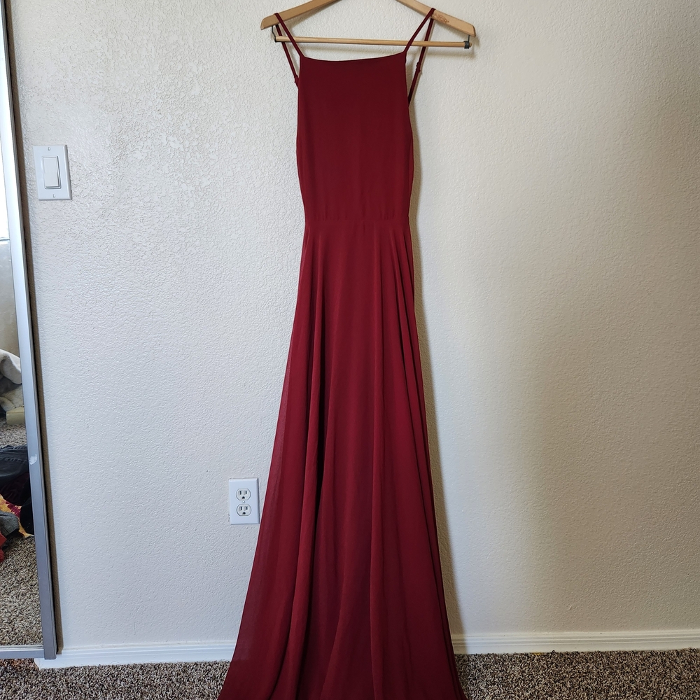 NWT Lulu's Burgundy Evening Gown